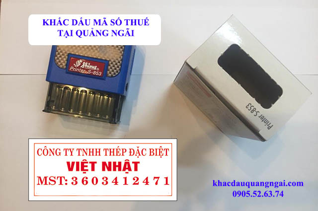 Khắc dấu mã số thuế tại Quảng Ngãi