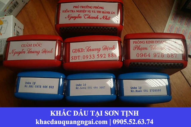 Khắc dấu tại Sơn Tịnh