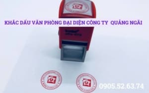 KHẮC DẤU TRÒN VĂN PHÒNG ĐẠI DIỆN CÔNG TY TẠI QUẢNG NGÃI