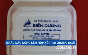 KHẮC DẤU ĐÓNG LÊN HỘP XỐP TẠI QUẢNG NGÃI