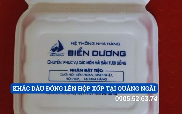 KHẮC DẤU ĐÓNG LÊN HỘP XỐP TẠI QUẢNG NGÃI