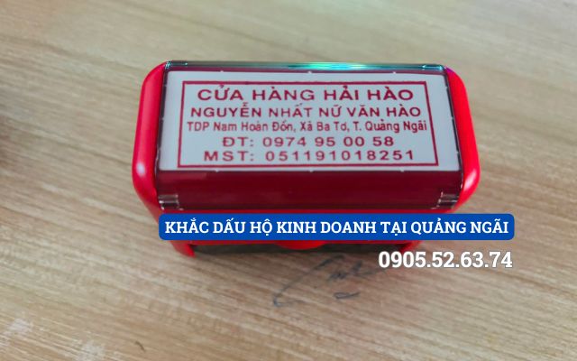 KHẮC DẤU HỘ KINH DOANH TẠI QUẢNG NGÃI