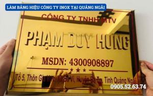 LÀM BẢNG HIỆU CÔNG TY INOX TẠI QUẢNG NGÃI