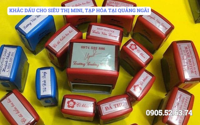 KHẮC DẤU CHO SIÊU THỊ MINI, TẠP HÓA TẠI QUẢNG NGÃI